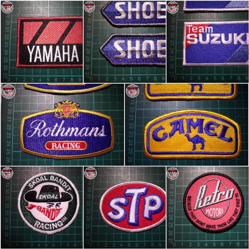 PATCHES STICKERS KAIN SULAM MOTOR ROTHMANS UNTA RETRO STP SKOAL BANDIT