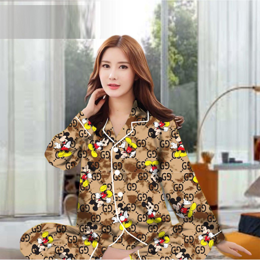 Os MICKEY GUCCI Pajama Nightgown | Shopee Malaysia