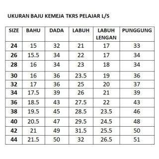 Baju Uniform Kemeja KRS Lengan Panjang(TUNAS KADET REMAJA ...