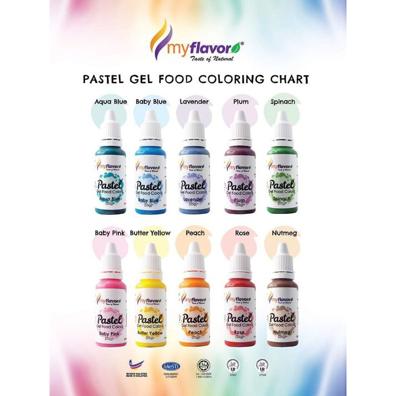 MY FLAVOR PASTEL GEL FOOD COLOURING 25ML Shopee Malaysia