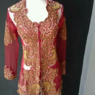 Kebaya Jawa Maroon original from Surabaya, Indonesia ORIGINAL | Shopee ...