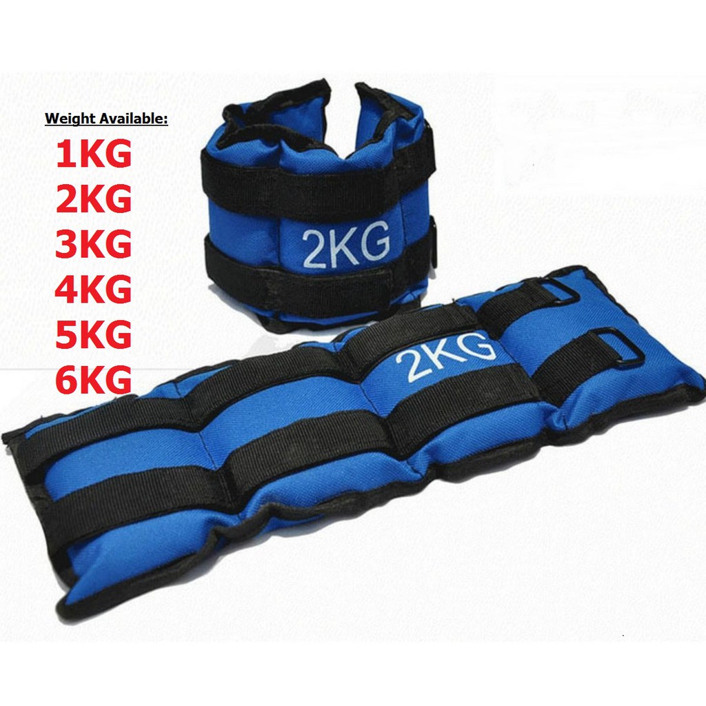 2KG 3KG 5KG 6KG Ankle Weights Sand bag Wrist Arm Leg Exercise Shopee