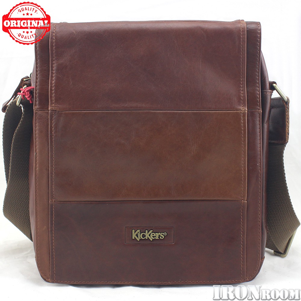 kickers leather sling bag