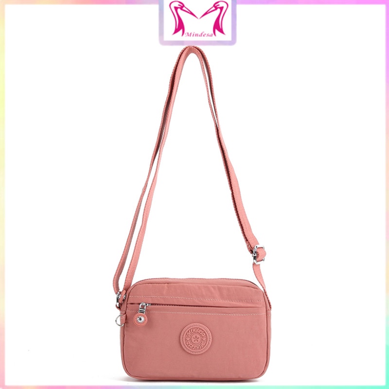 Mindesa New Mini Waterproof Square Zip Crossbody Shoulder Bag Shopee