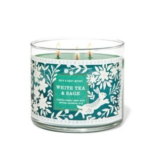 bath and body works candle white tea and sage