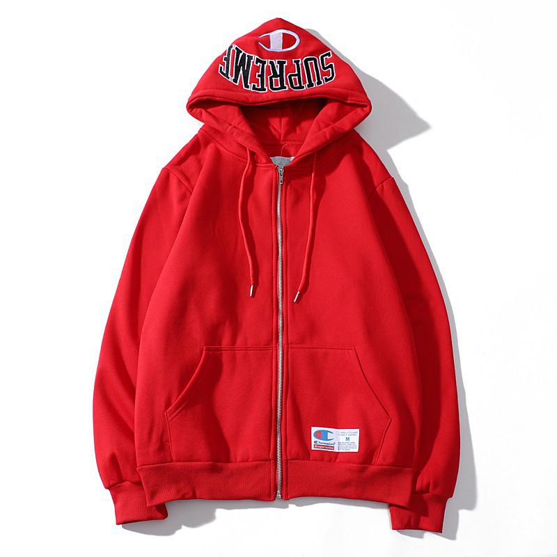 champion supreme hoodie red