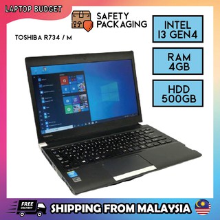 Toshiba Dynabook R734 M Intel I5 4130m 4gb Ddr3 Ram 250gb Hard Disk Window 10 Notebook Budget Laptop I5 4th Gen Shopee Malaysia