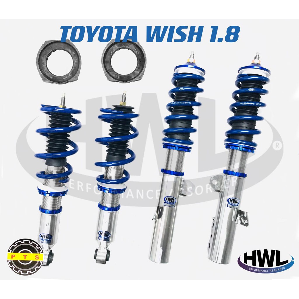 Adjustable Absorber Toyota Wish Aze10 Zne10 Hwl Mt1bs Hi Low Soft Hard Sport Absorber 100 New 100 Original Shopee Malaysia