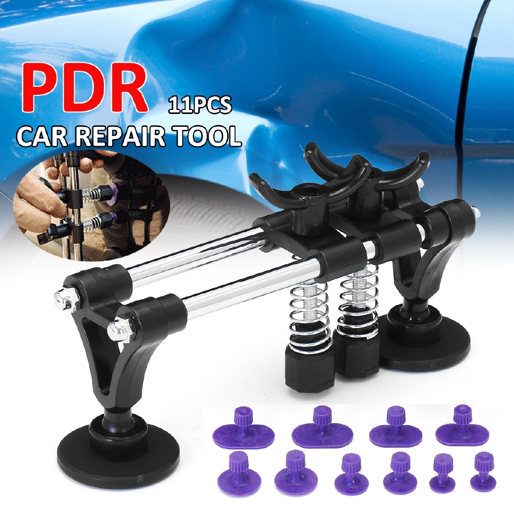 11 Pcs Car Dent Removal Repair Pdr Tool Puller Bridge Auto Body Panel Lifter Shopee Malaysia