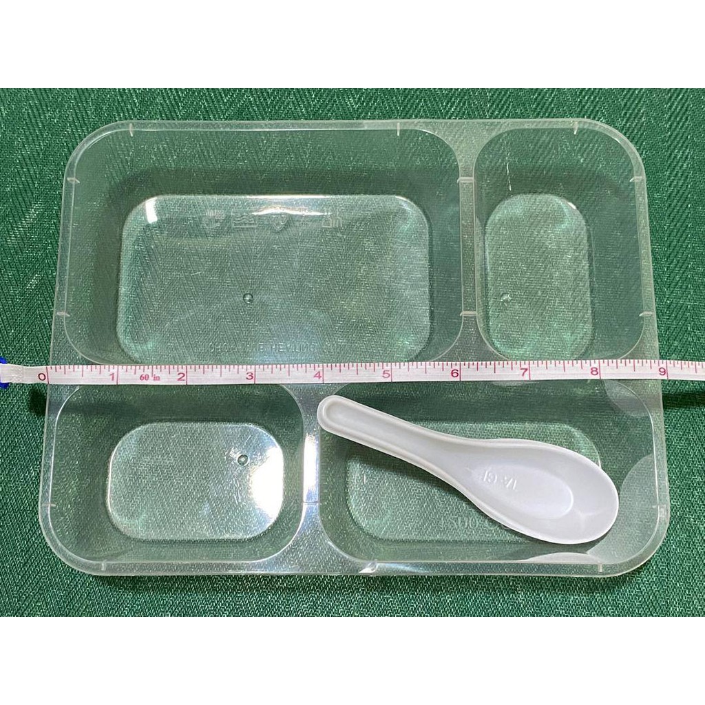 Ms 4 Compartment Microwave Plastic Container With Lid 10 Qc 50 Pcs Shopee Malaysia