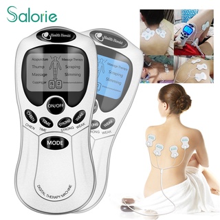 Salorie EMS Electric Tens Machine Acupuncture Body Massage Digital Therapy Massager Muscle Stimulator For Back Neck Foot Leg Care Pain Relief (4pcs Pads)