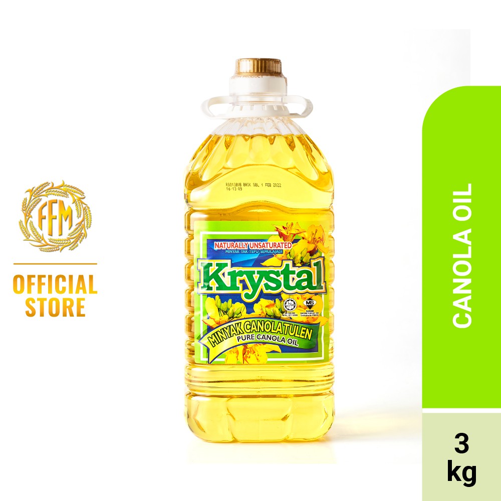 Krystal Cooking Oil 3kg Pure Canola Shopee Malaysia
