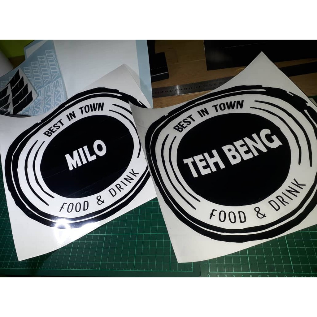 Sticker Balang Air Viral Best In Town Food And Drink Saiz 12 Inci X 12 Inci Shopee Malaysia 3604