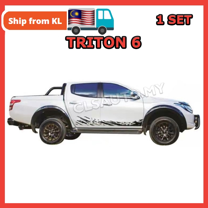 MITSUBISHI TRITON Body Sticker Side Lining (6 Designs) Pelekat Triton
