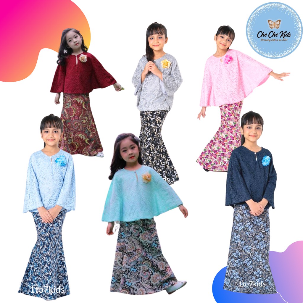 Baju Kurung Baby Girl Baju Raya 2022 Baju Kurung Kelawar Budak | Shopee