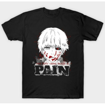 Some People Change Because Pain Ken Kaneki Tokyo Ghoul Horror Black T Shirt Shopee Malaysia