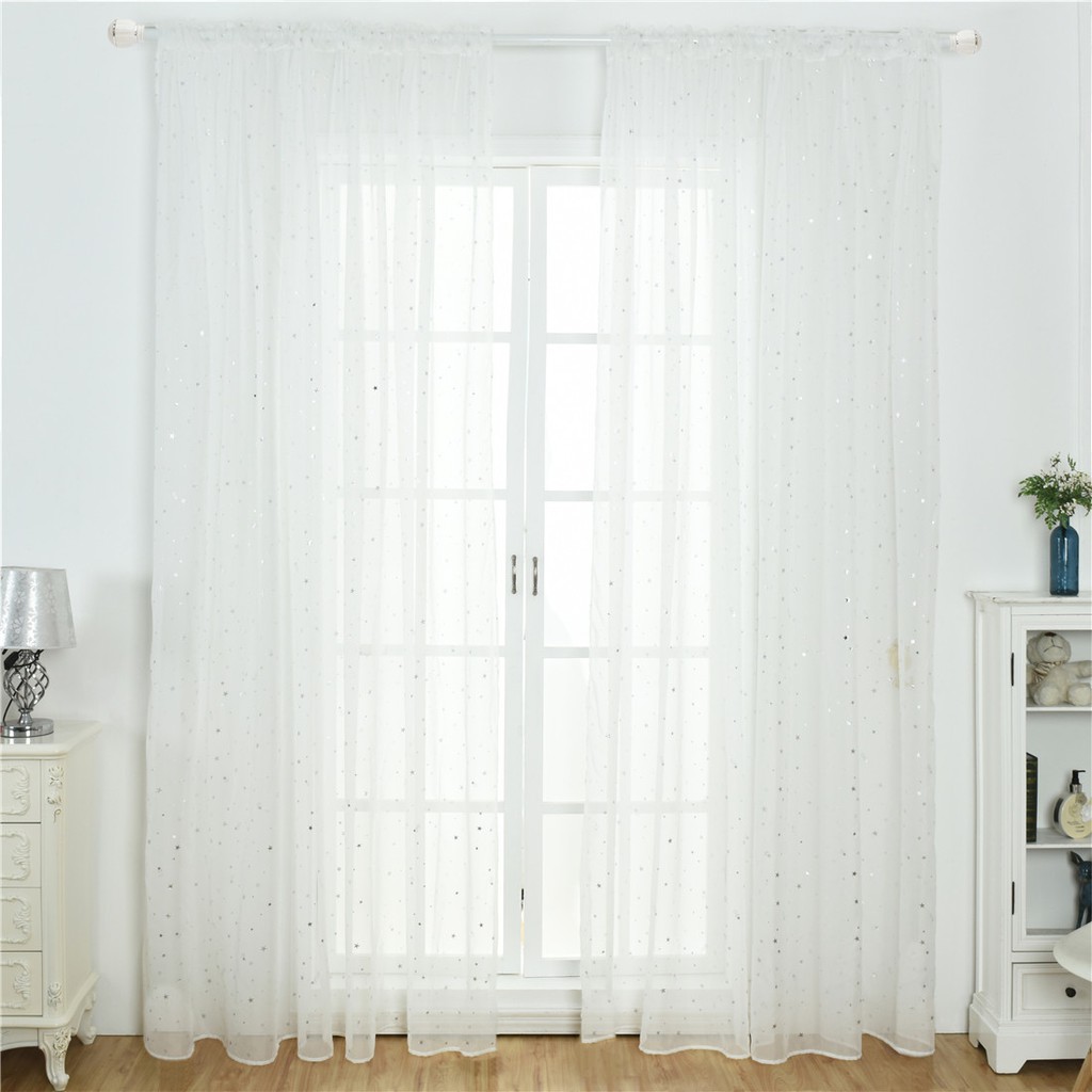 1pc Home Bedroom Livingroom Window Door Yarn Sheer Scarf Valances