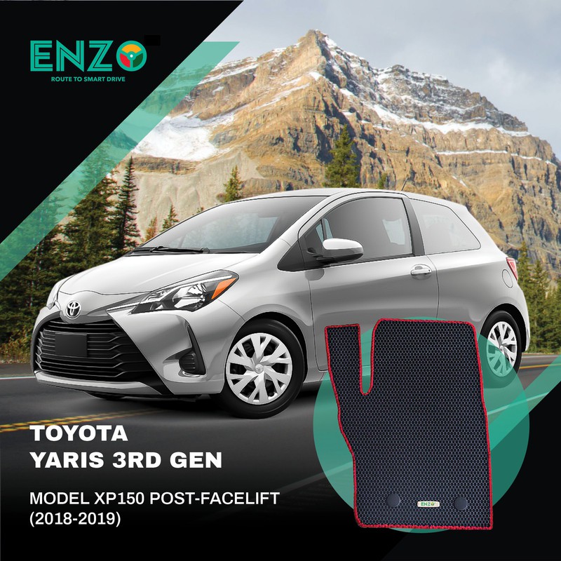 Toyota Yaris 3rd Gen Model XP150 Post Facelift Enzo Customised Car Mat Shopee Malaysia