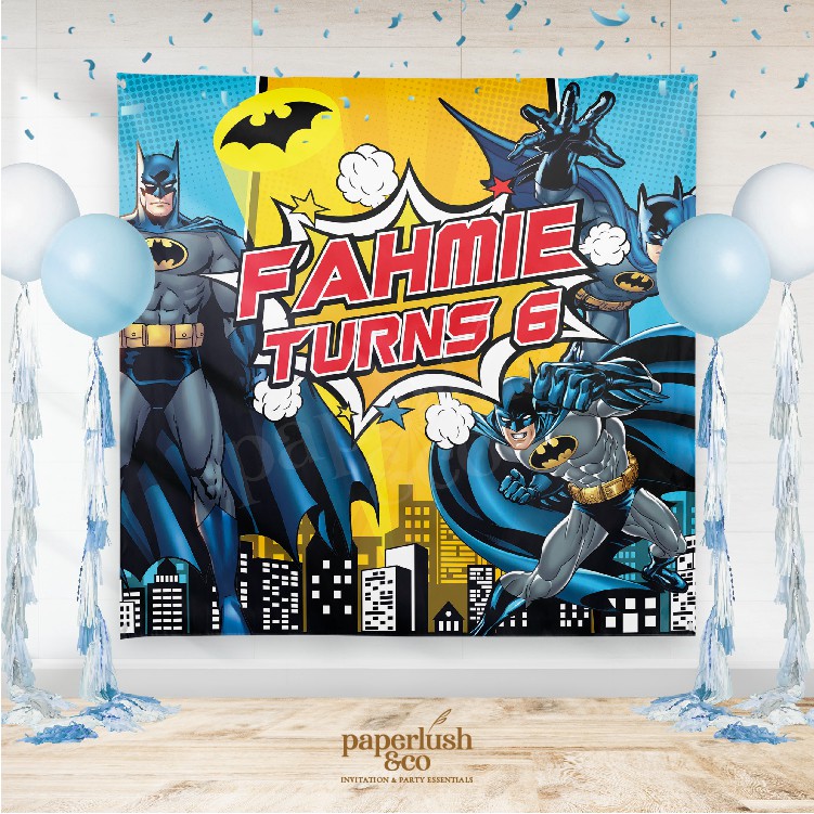 Birthday Banner | Birthday Backdrop | Hari Jadi - Batman | Shopee Malaysia