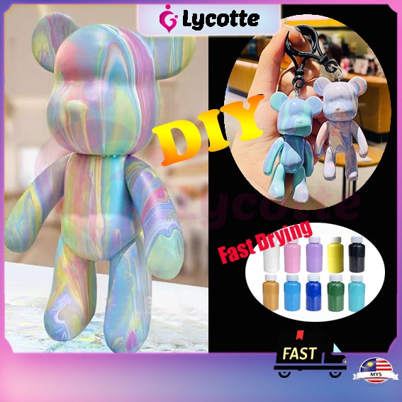8cm 32cm 23cm 53cm DIY Fluid Bear Bearbrick Keychain Bear Handmade DIY