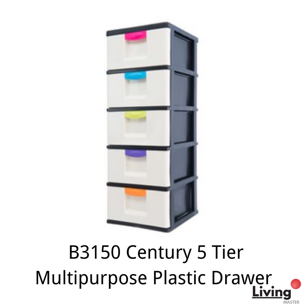 5 Tier Multipurpose Plastic Drawer / Plastic / Storage