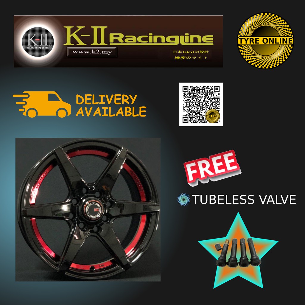 1PC NEW K-II RACINGLINE SPORT RIM 6050 IRB 14 INCH WHEEL AXIA MYVI ...