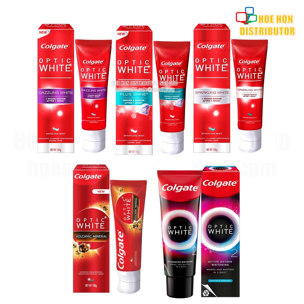[NEW O2] Colgate Optic White Volcanic Mineral / Mint Plus Mineral ...