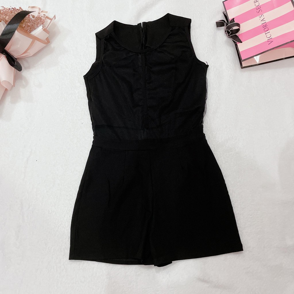READY STOCK! Jumpsuit Korean style high waist off-shoulder top beach trousers chiffon连体裤韩版高腰气质抹胸沙滩长裤雪纺度假连衣裤