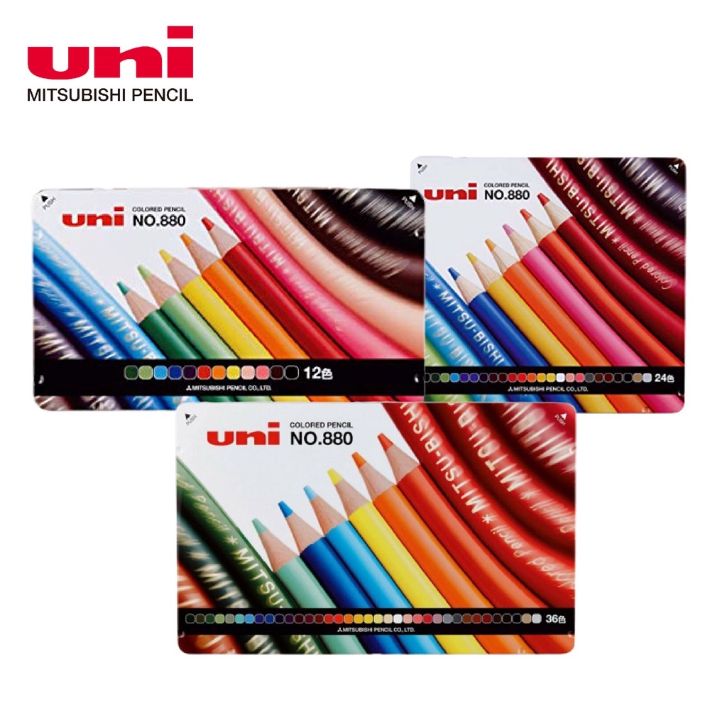 UNI】 Mitsubishi 880 Color Pencil 12/24/36 Colors Set Shopee Malaysia
