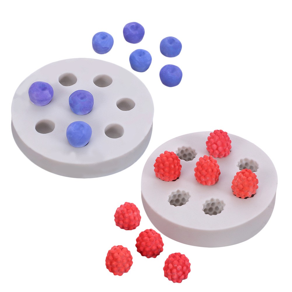 Blueberry raspberry silicone mold Chocolate Mold Fondant Sugar Cake decoration mold candle mold Baking mold