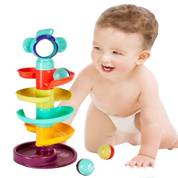 5 Layers Rolling Building Block Track Ball Drop Roll Swirling Baby ...