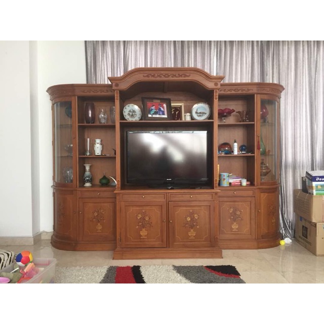 Teak Wood Tv Cabinet Display | Shopee Malaysia