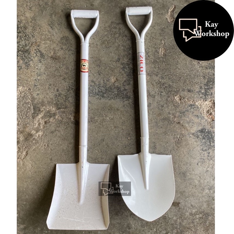 BESI TAHAN Quantity Steel Flat Shovel Sharp Shovel with Steel Handle