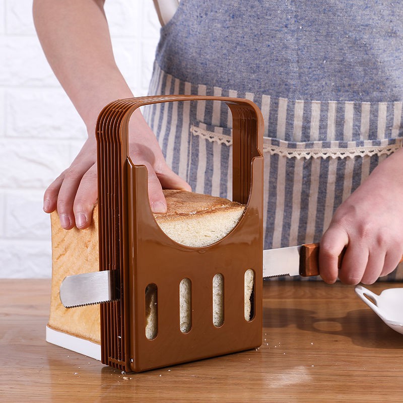 Bread slicer kitchen toast cutting bread cutting rack bread slice rack cake cutting slicer baking tools面包切片器厨房吐司切面包切割架面包切片架蛋糕切分片器烘焙工具biyongshun1l.my