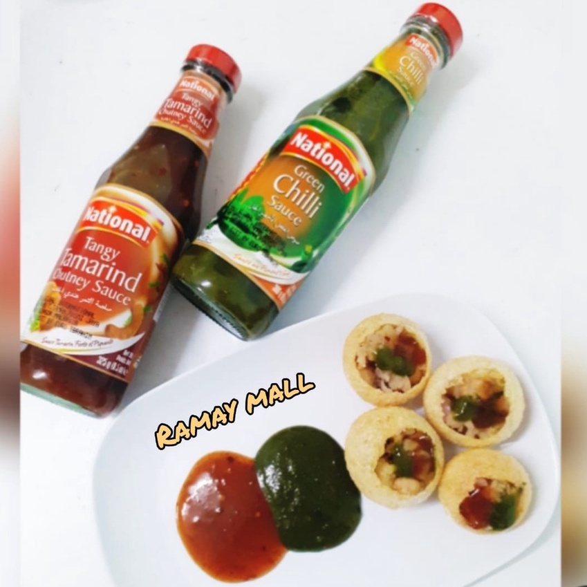 KL READY STOCK National Tangy Tamarind and Green Chili Chutney Set Traditional & Spicy for Dipping & Topping