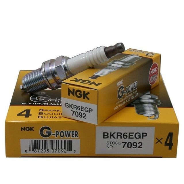 NGK G-POWER PLATINUM ALLOY SPARK PLUG BKR6EGP(7092) / DCPR7EGP(1682 ...