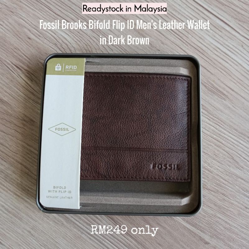 Fossil Billfold Men's Leather Wallet in Gift Box with Official Gift Receipt  | Shopee Malaysia