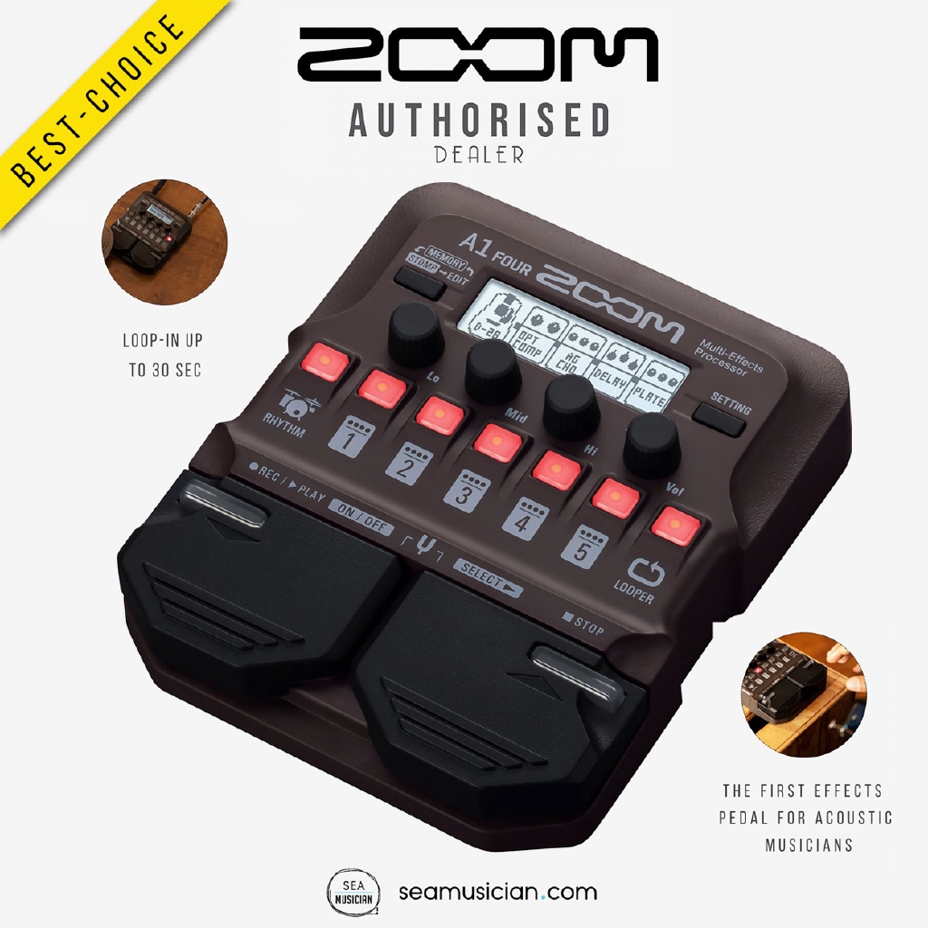 ZOOM A1 FOUR ACOUSTIC GUITAR MULTI EFFECT PROCCESSOR PEDAL (ACOUSTIC INSTRUMENT/ MULTI EFFECT
