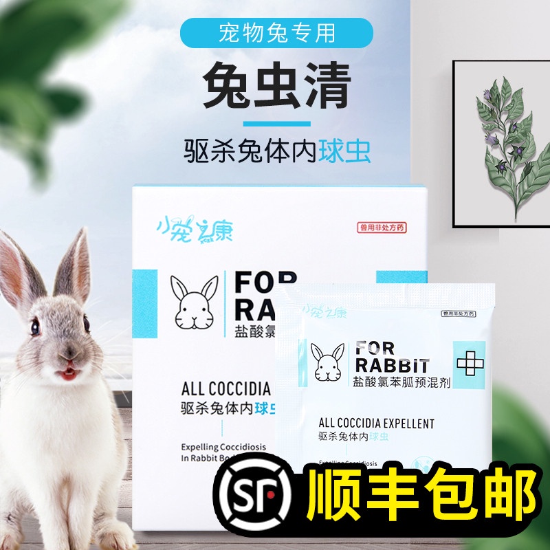 Rabbit coccidia medicine pet rabbit in vivo vermifuge rabbit medicine expelling eggs insecticide prevention of Coccidios