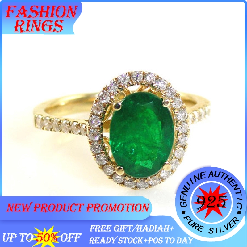 Cincin mudah 18k emas hijau cincin wanita cincin 