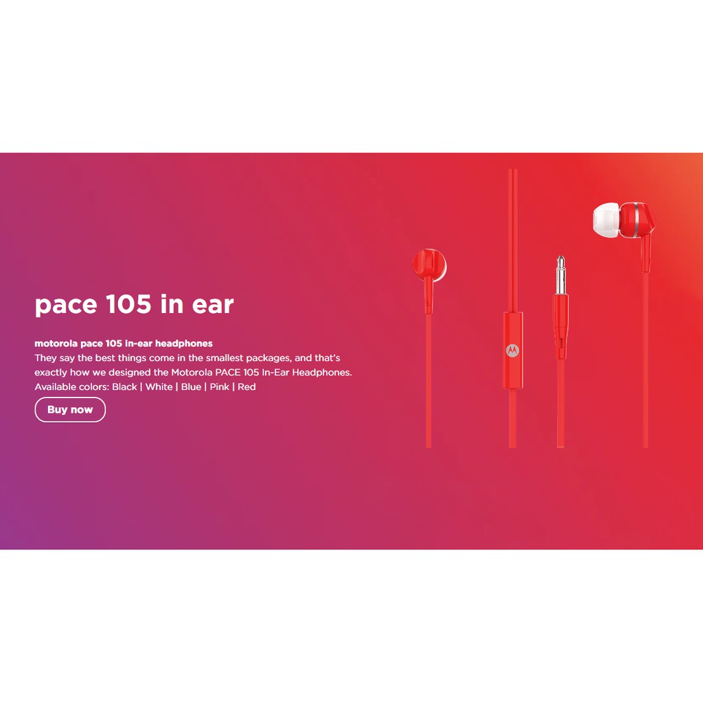 motorola in ear headphones pace 105