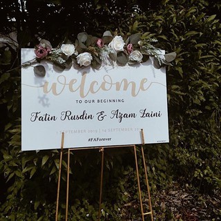 Wedding Welcome Foam Board Custom Name A2 & A3 size | Shopee Malaysia