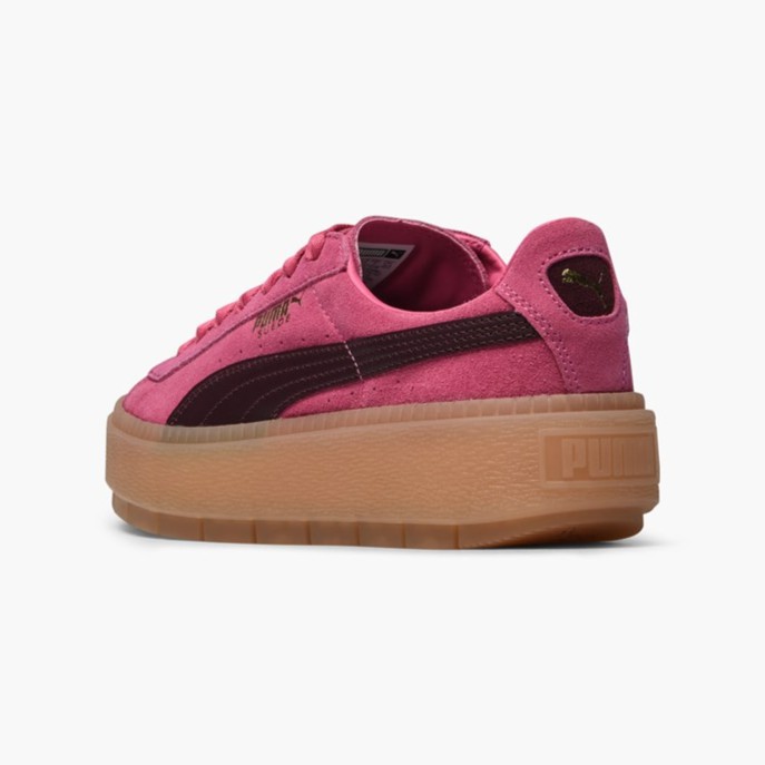 puma suede platform rose