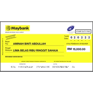 contoh cheque maybank - Austin McDonald