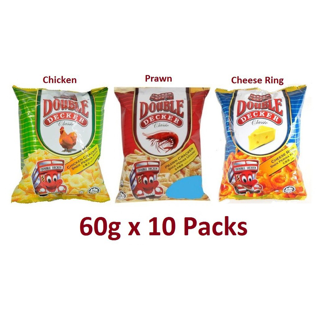 Double Decker Chicken Prawn Cheese Ring 40 60g X 10 Packs