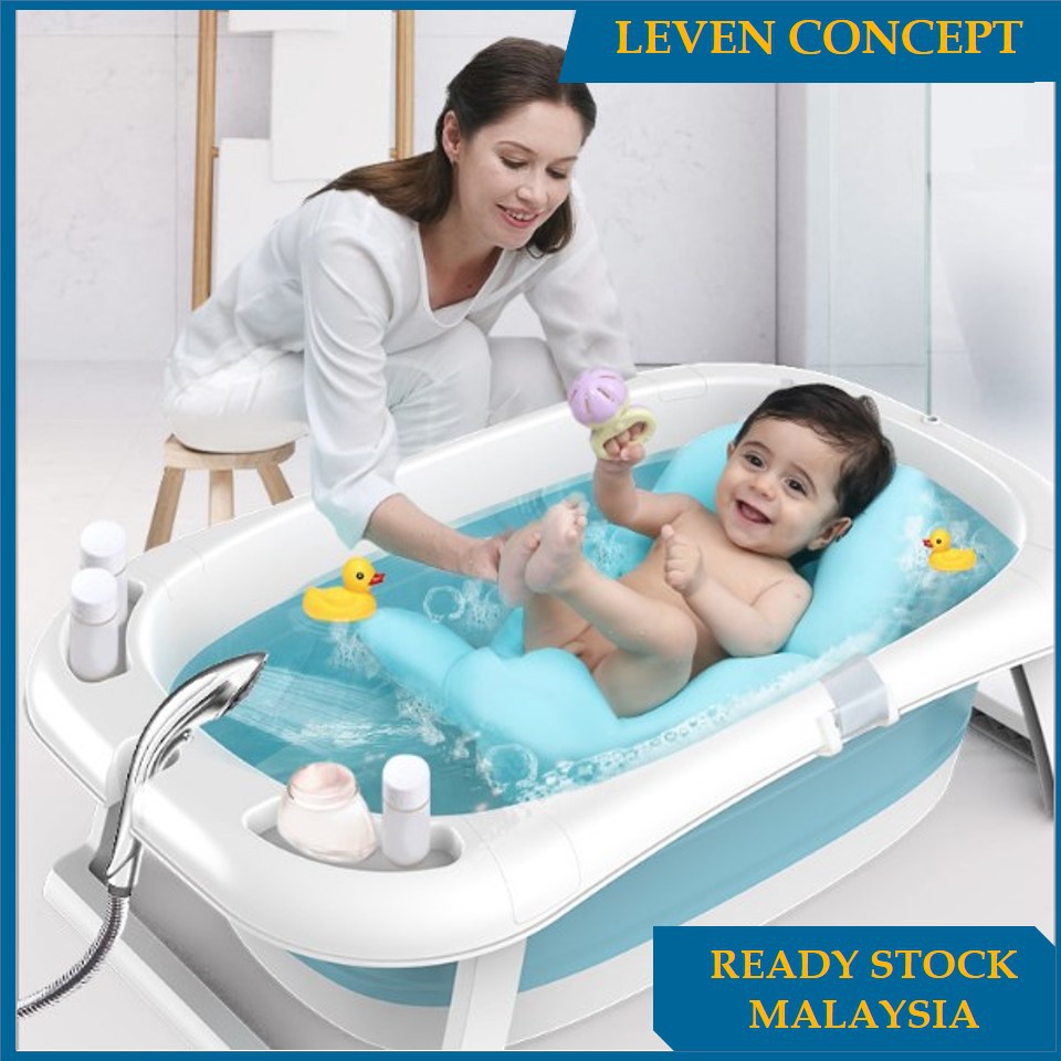 【Ready Stock】Foldable Baby Bath Tub Mum Helper Folding New ...