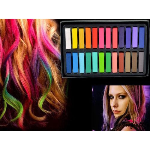 Hzl Hair Chalk Temporary Hair Dye Colour Kit Pastels Colours