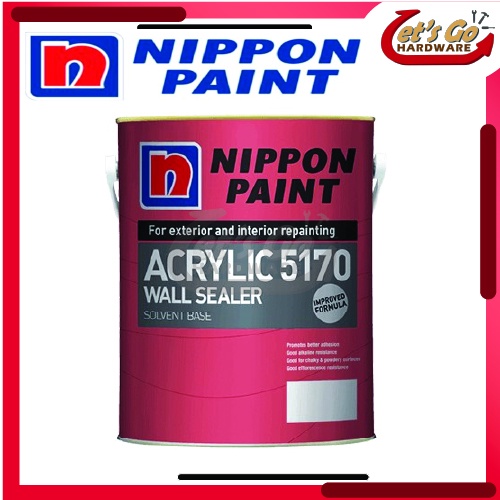 5L Nippon Paint 5170 Acrylic Interior Exterior Wall Sealer (OIL BASED ...