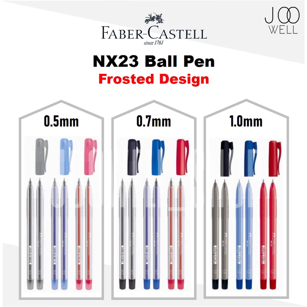 Faber-Castell NX23 Ball Pen Super Smooth 0.5mm / 0.7mm / 1.0mm - Black ...