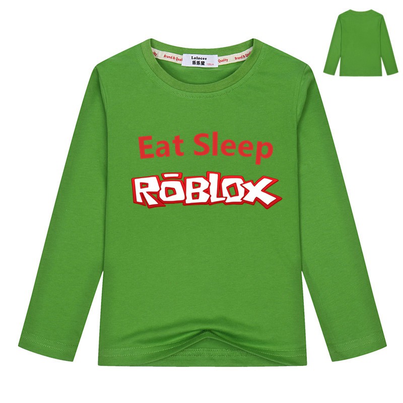 Boys Cotton Clothes Funny Eat Sleep Roblox Logo T Shirt Long - eat sleep roblox t shirt t shirt shirts long sleeve